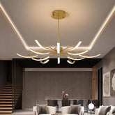 Wave-Shaped Lamp Arm Modern Pendant Light - Clowas